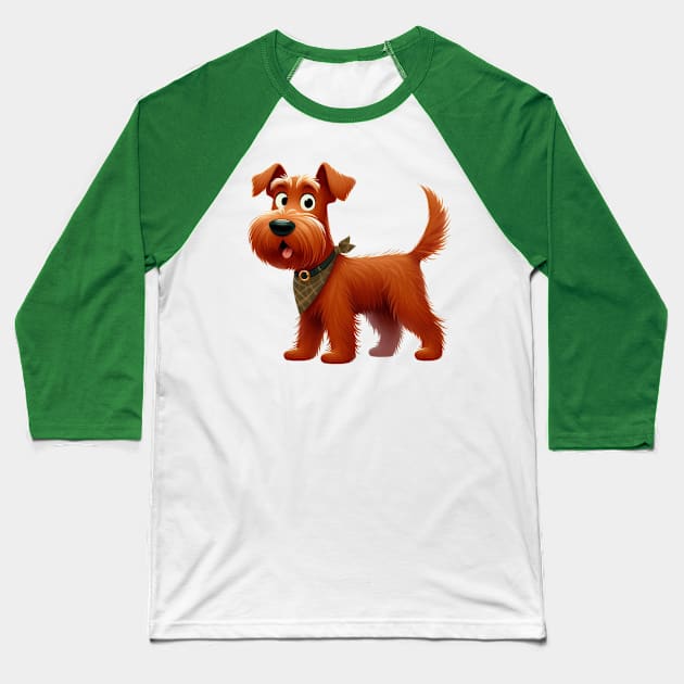 Cute Irish Terrier Baseball T-Shirt by Dmytro